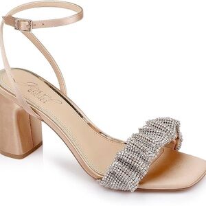 Jewel Badgley Mischka Strap Block Heels